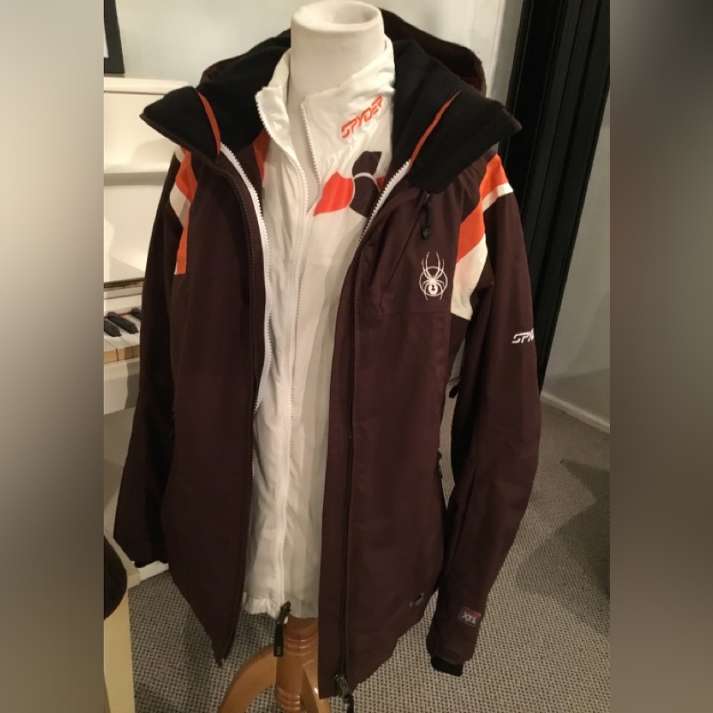 Women’s SPYDER XTL 10,000 Ski Jacket with Detachable Vest and Hood - SZ 8 - EUC